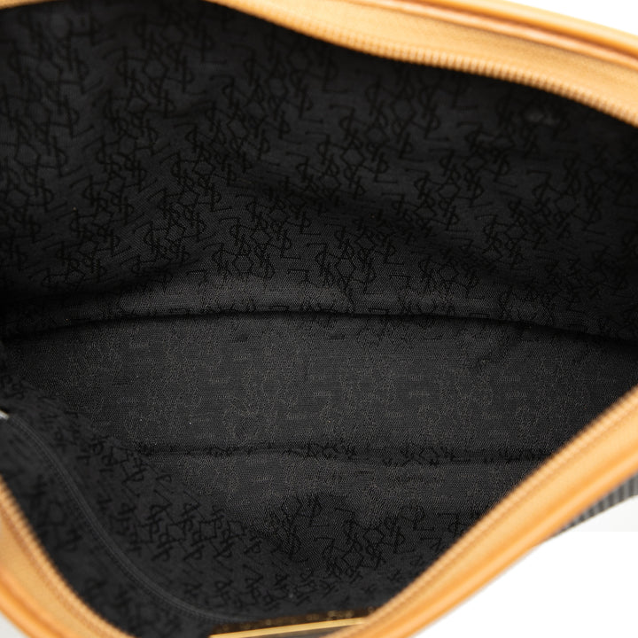 Saint Laurent Cuir à finitions Coated Toile Pochette