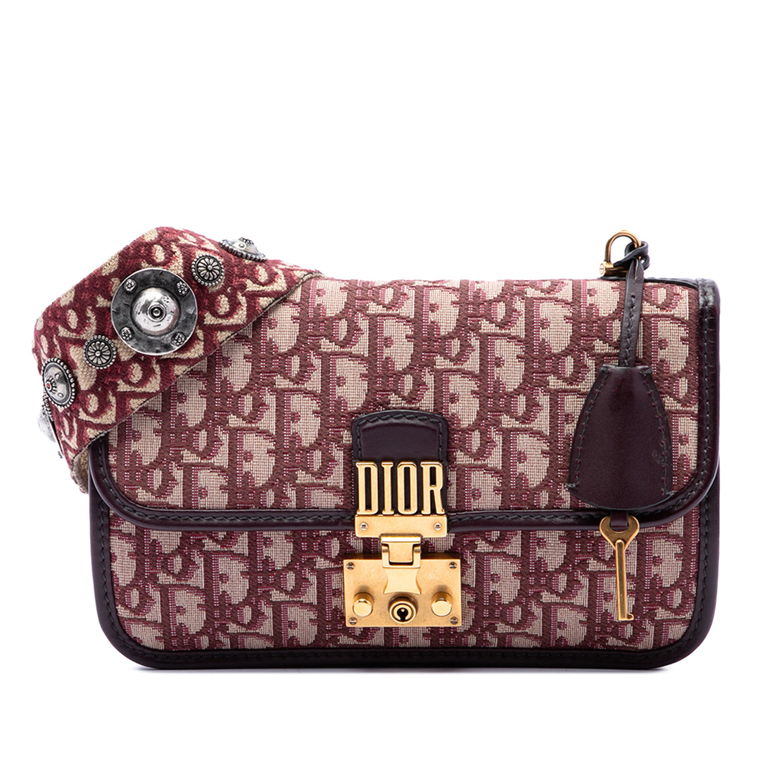 Dior Sac bandoulière DiorAddict à rabat Oblique Rouge – vue principale – GABY PARIS