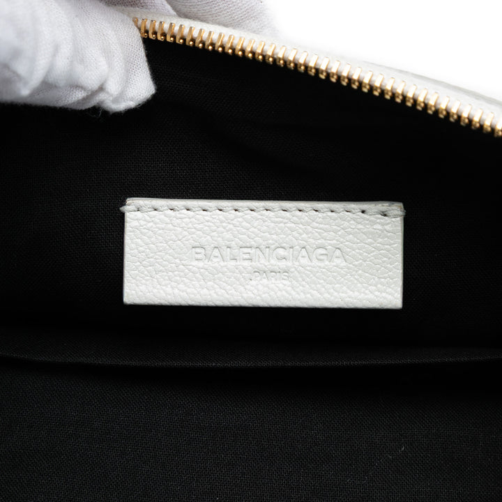 Balenciaga Cuir de chèvre Motocross Classic Metallic Edge Pochette