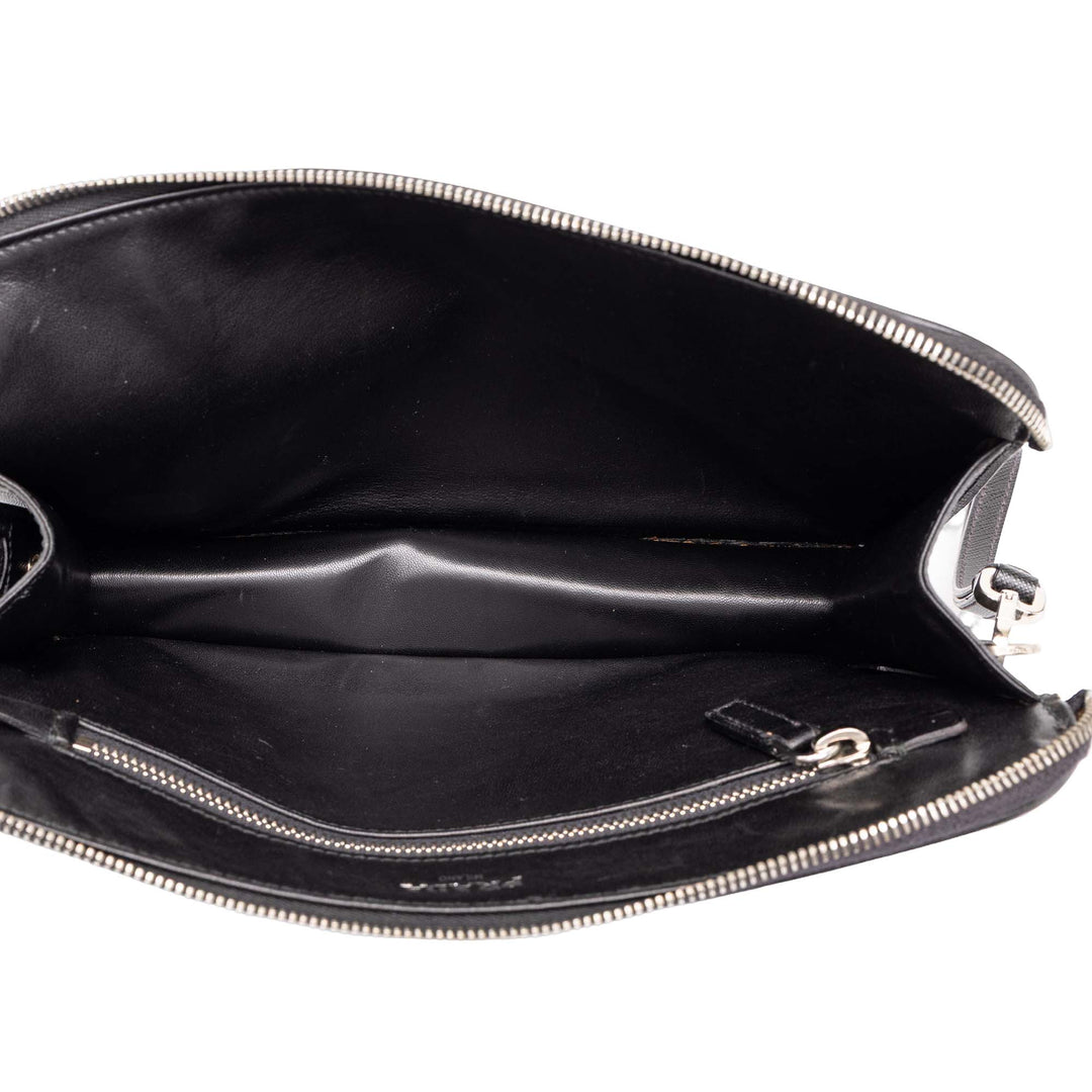 Prada Pochette Bellboy Saffiano Noir – vue 4 – GABY PARIS