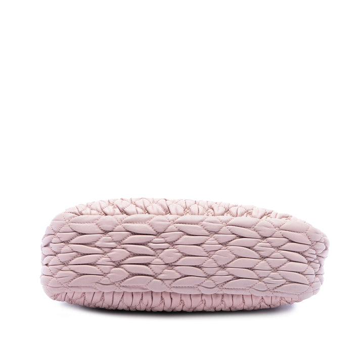 Miu Miu Matelasse Cristal Chaîne Sac nappa Rose – vue 3 – GABY PARIS
