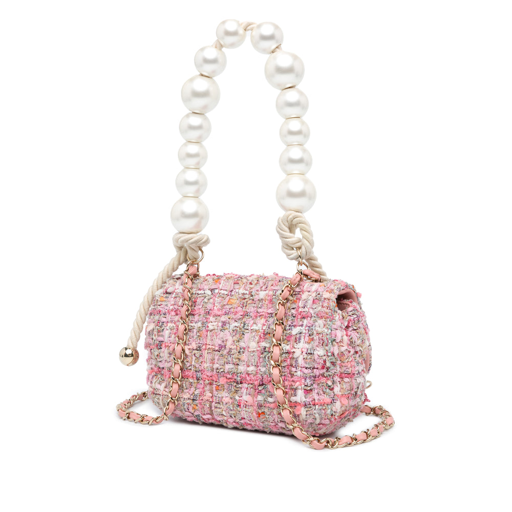 Chanel Mini Tweed Pearl Handle Flap Pink - GABY PARIS