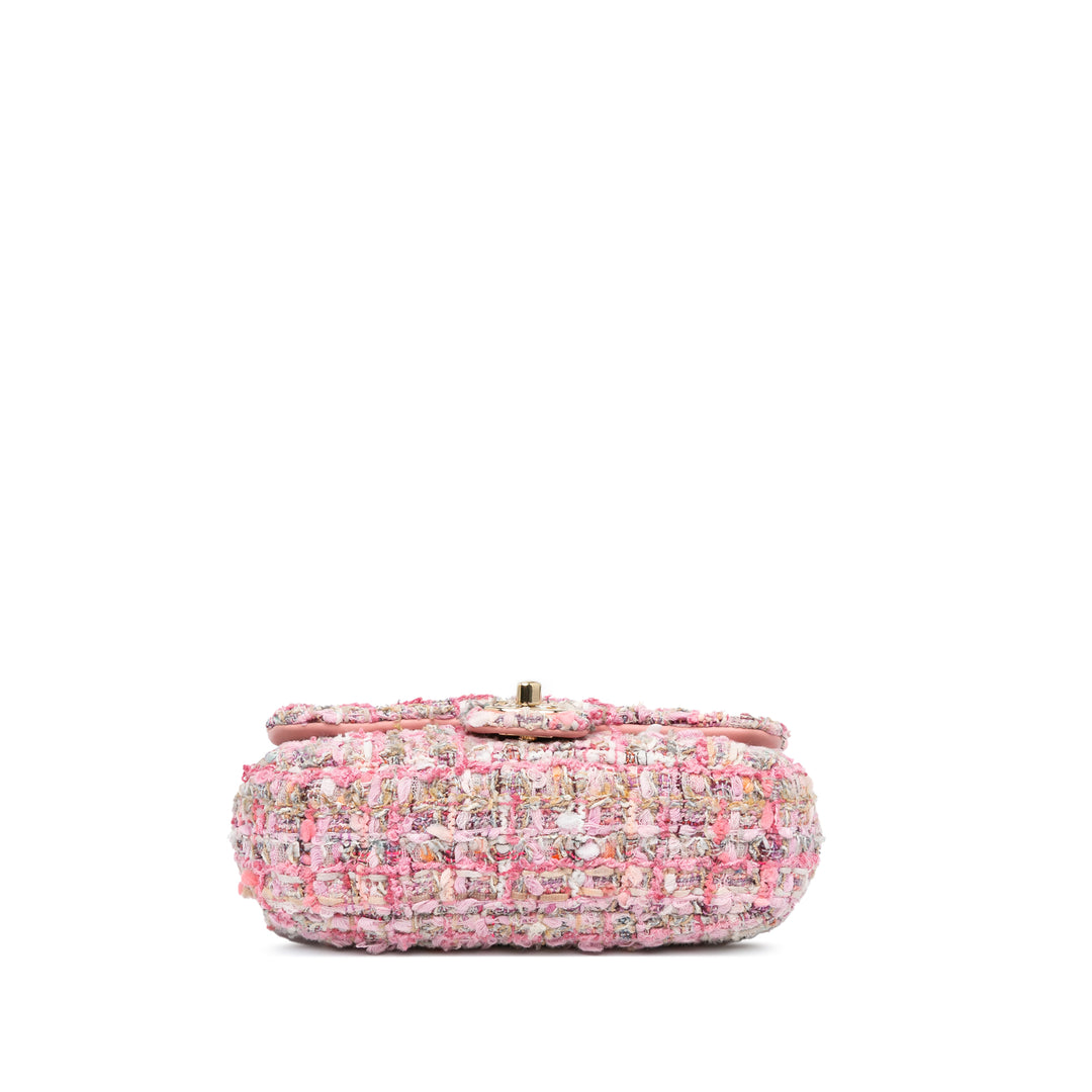 Chanel Mini Tweed Pearl Handle Flap Pink - GABY PARIS