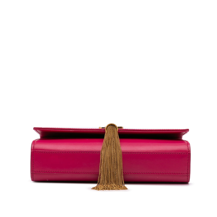 Medium Smooth Calfskin Classic Monogram Kate Tassel Crossbody Pink - Gaby Paris