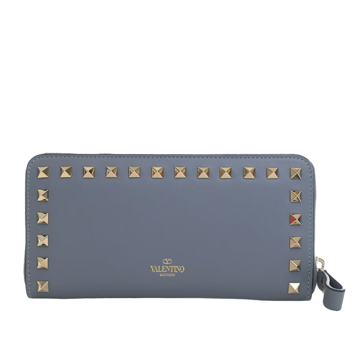 Rockstud Portefeuille long zippé Bleu