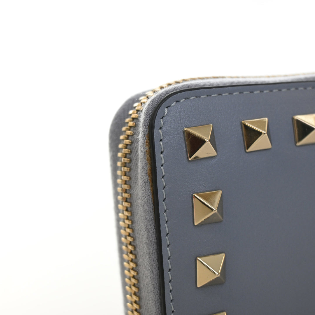 Rockstud Portefeuille long zippé Bleu