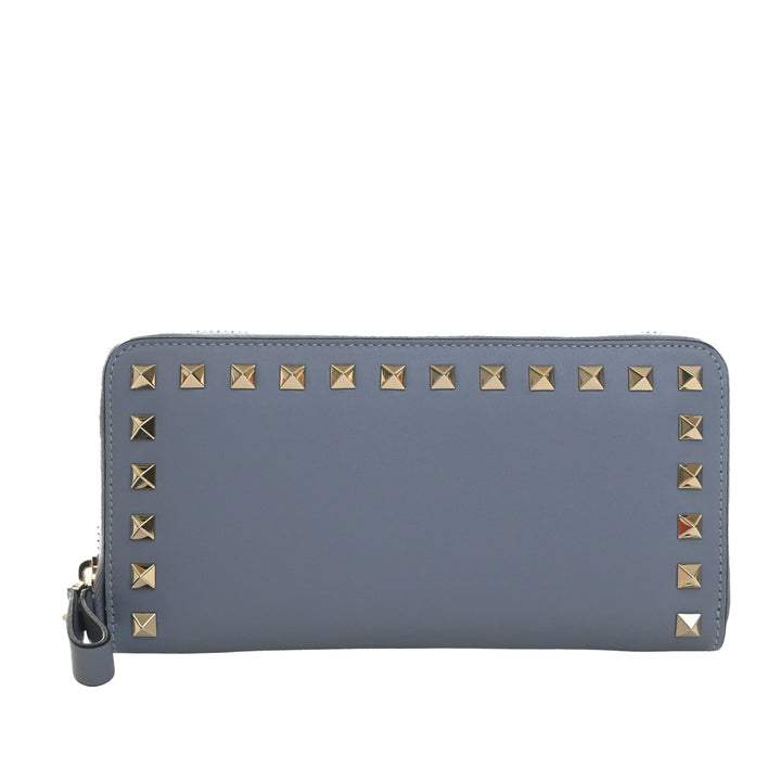 Rockstud Portefeuille long zippé Bleu