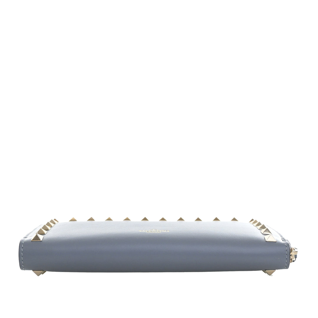 Rockstud Portefeuille long zippé Bleu