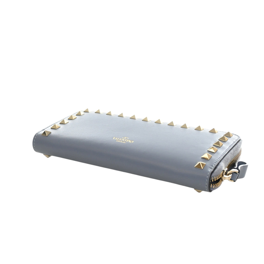 Rockstud Portefeuille long zippé Bleu