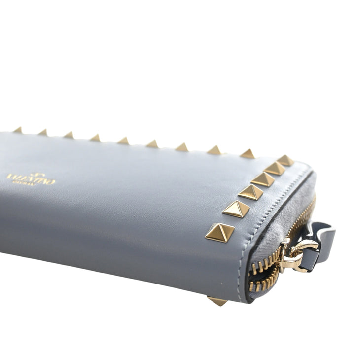 Rockstud Portefeuille long zippé Bleu