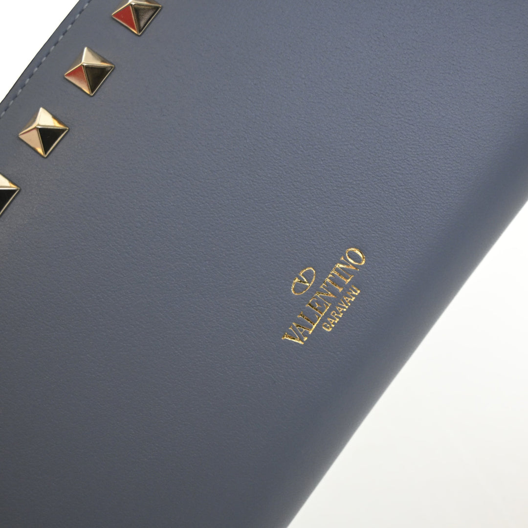 Rockstud Portefeuille long zippé Bleu