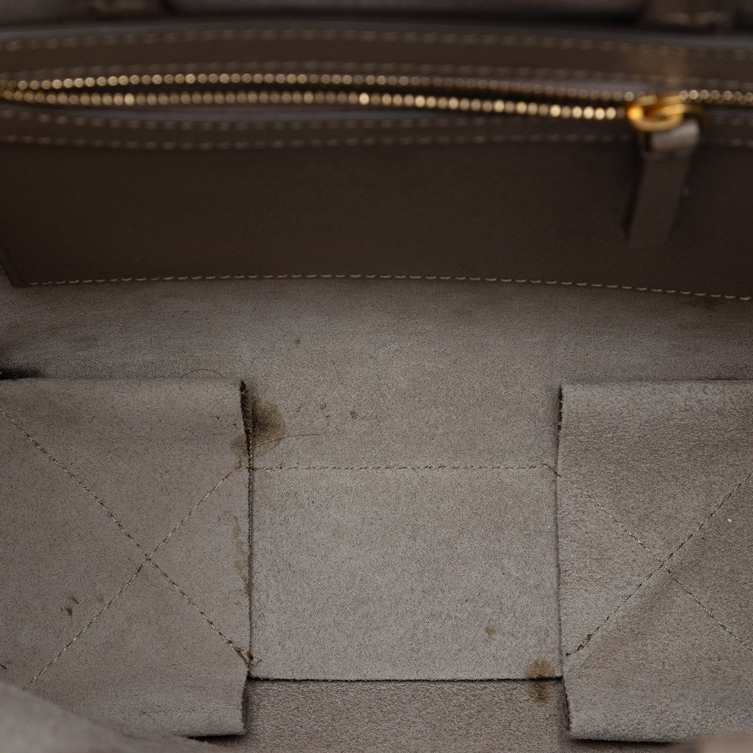 Celine Small Cuir de veau grainé Cabas vertical