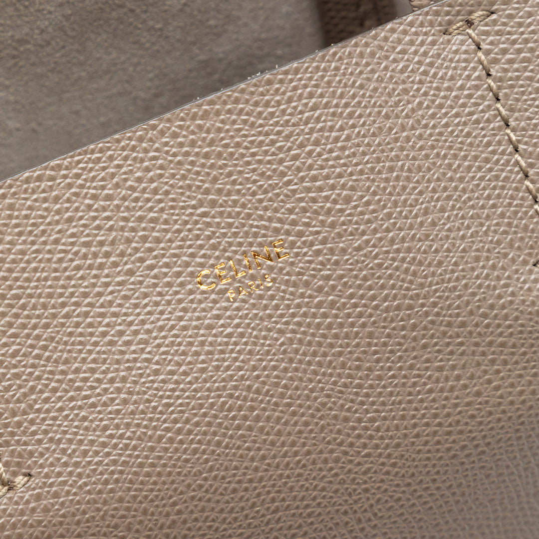 Celine Small Cuir de veau grainé Cabas vertical