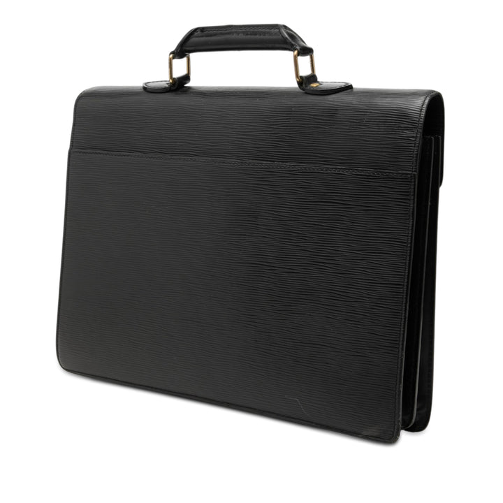 Louis Vuitton Serviette Conseiller Épi Noir – vue 2 – GABY PARIS