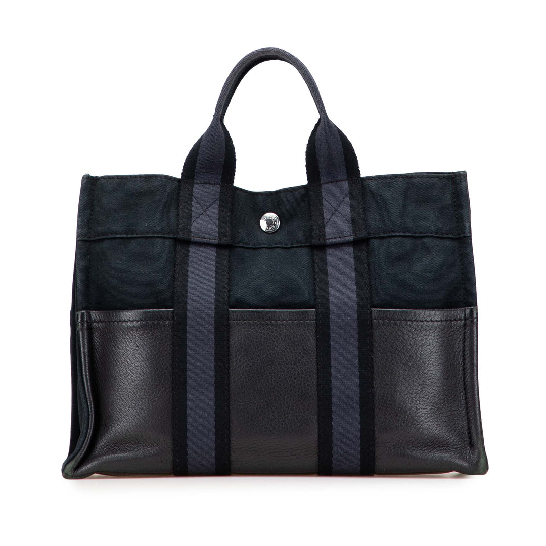 Canvas and Leather Fourre Tout PM Blue - Gaby Paris