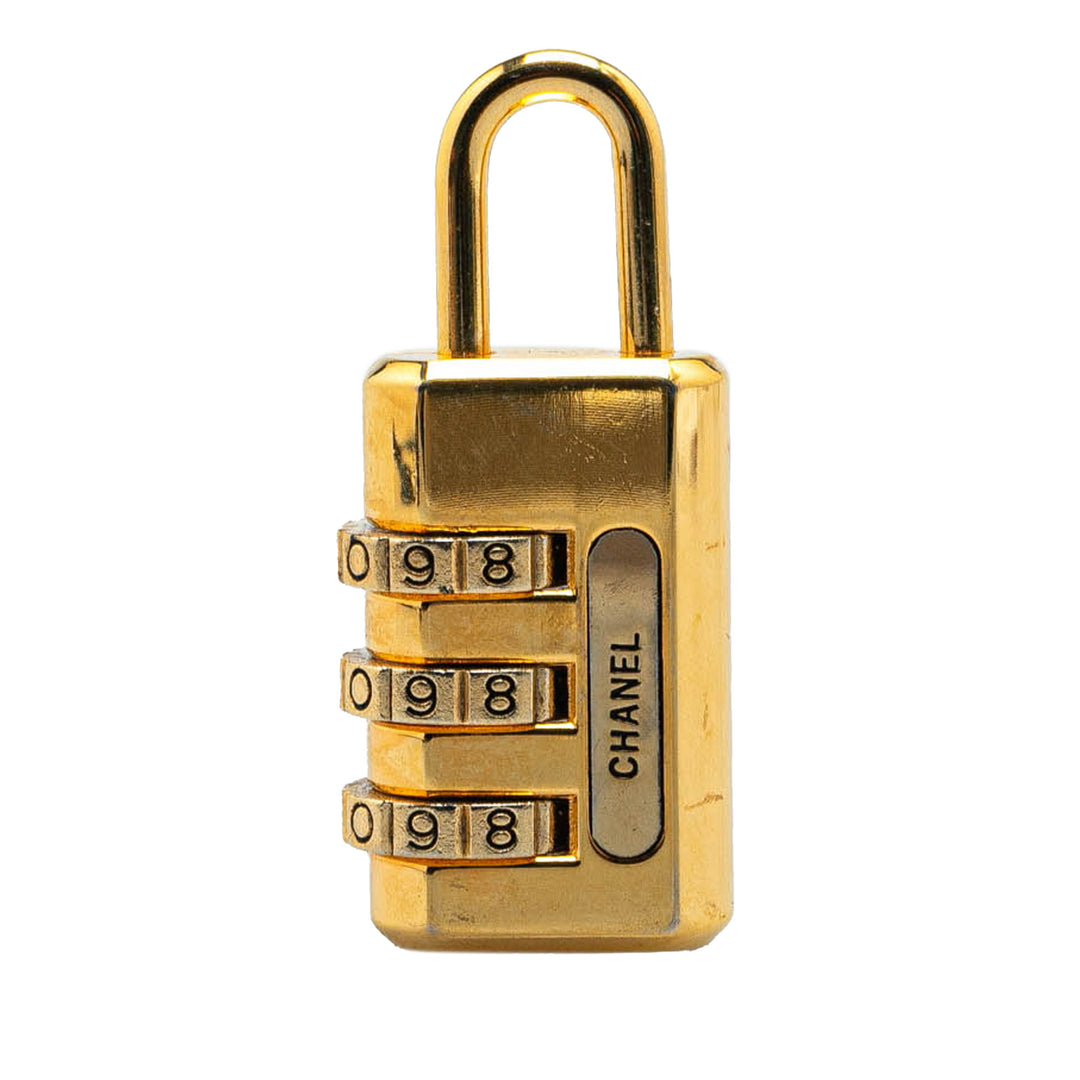 Gold Plated Resettable Padlock Gold - Gaby Paris