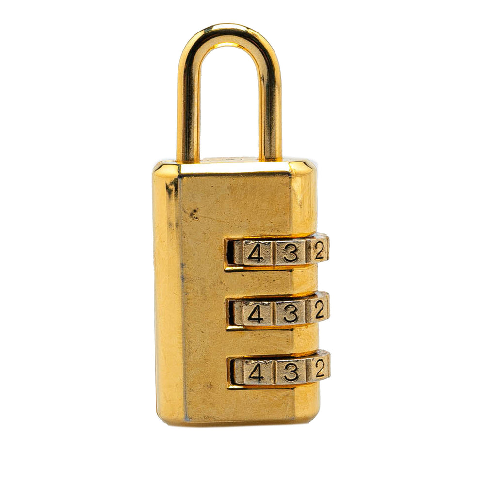 Gold Plated Resettable Padlock Gold - Gaby Paris