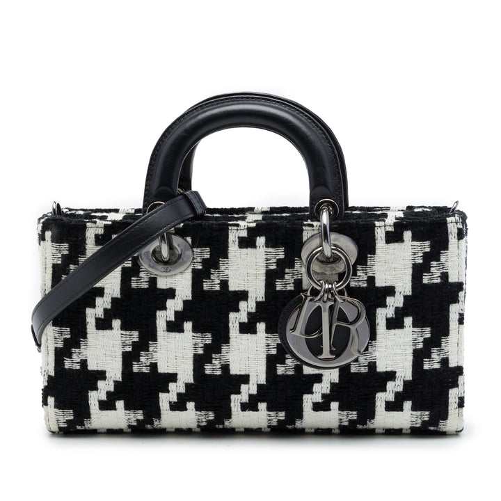 Dior Macro Houndstooth Lady D Joy Moyen Noir – vue principale – GABY PARIS