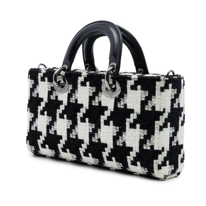 Dior Macro Houndstooth Lady D Joy Moyen Noir – vue 2 – GABY PARIS