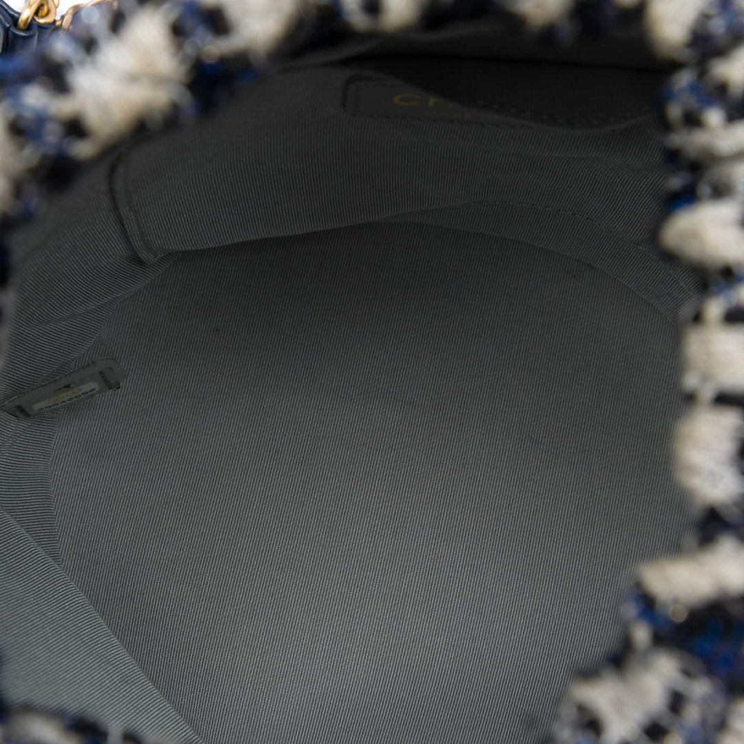 CC et Sac à cordon seau Moyen Cuir de veau Bleu