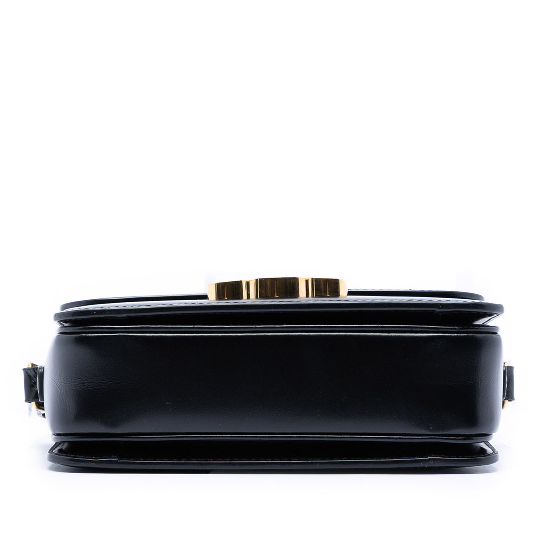 Celine Teen brillant Cuir de veau Triomphe Sac porté croisé