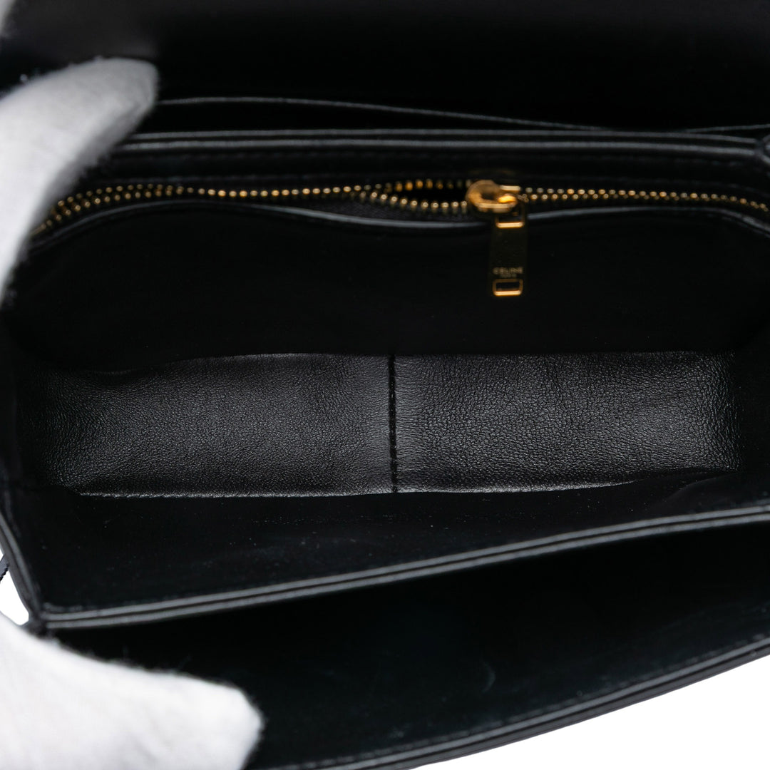 Celine Teen brillant Cuir de veau Triomphe Sac porté croisé