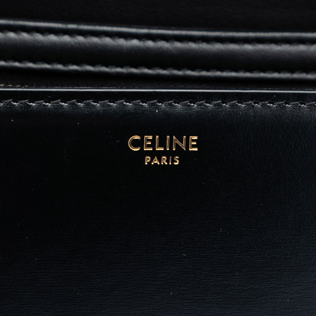Celine Teen brillant Cuir de veau Triomphe Sac porté croisé