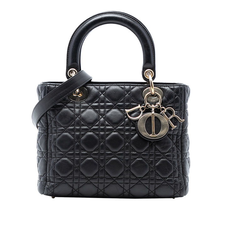 Dior Medium Cuir d’agneau Cannage Lady Dior