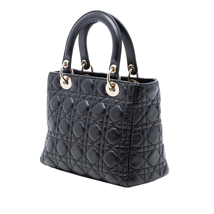 Dior Medium Cuir d’agneau Cannage Lady Dior