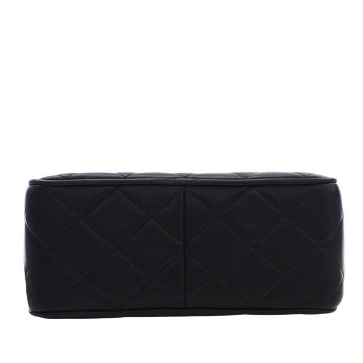 Chanel Small Matelassé Cuir d’agneau Diana Pompon Sac caméra