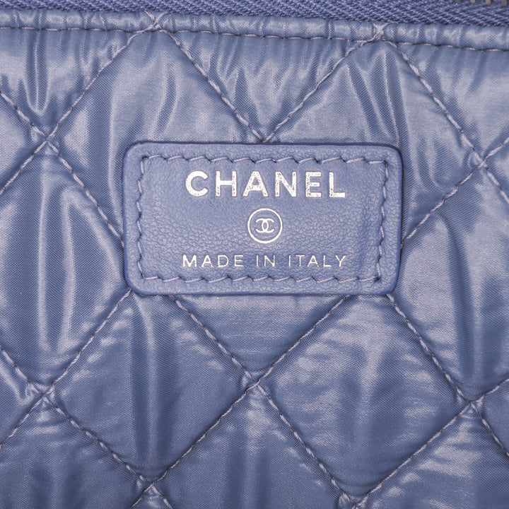Large Tweed Deauville O Case Clutch Blue - Gaby Paris