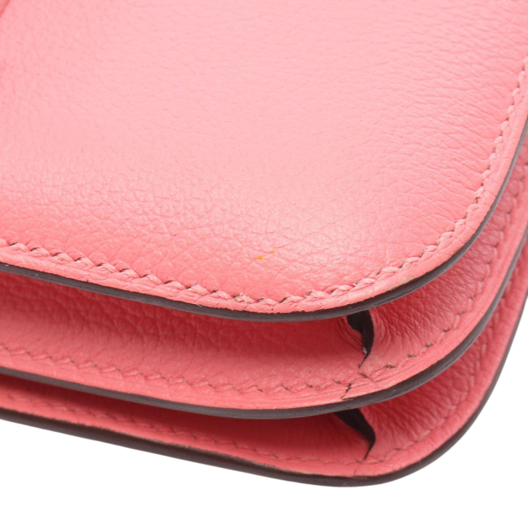 Hermès Sac bandoulière Constance 18 Evercolor Mini Rose – vue 7 – GABY PARIS