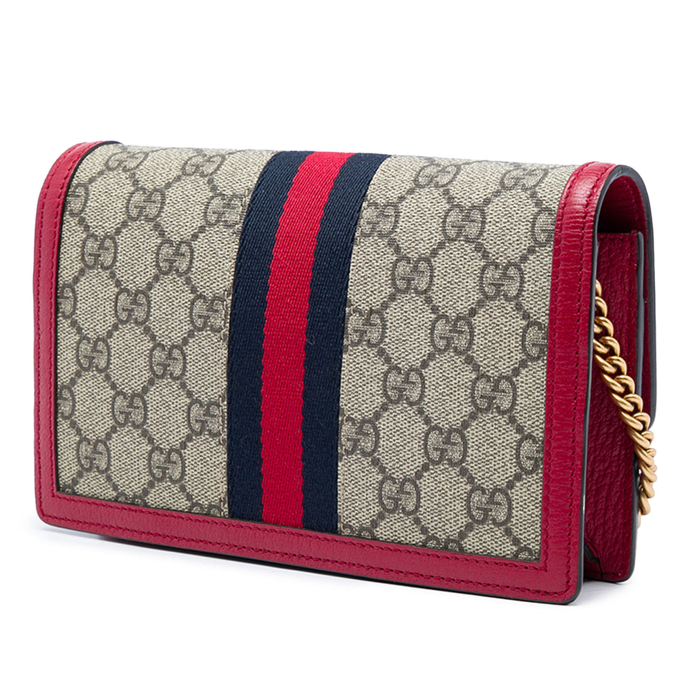 Gucci Sac bandoulière Queen Margaret Wallet on Chain GG Supreme Beige – vue 2 – GABY PARIS
