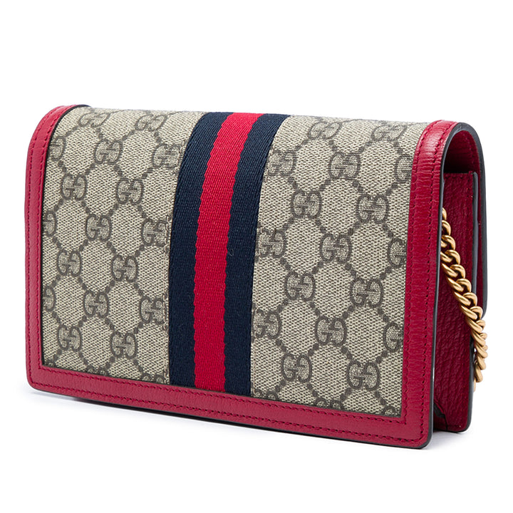 Gucci Sac bandoulière Queen Margaret Wallet on Chain GG Supreme Beige – vue 2 – GABY PARIS