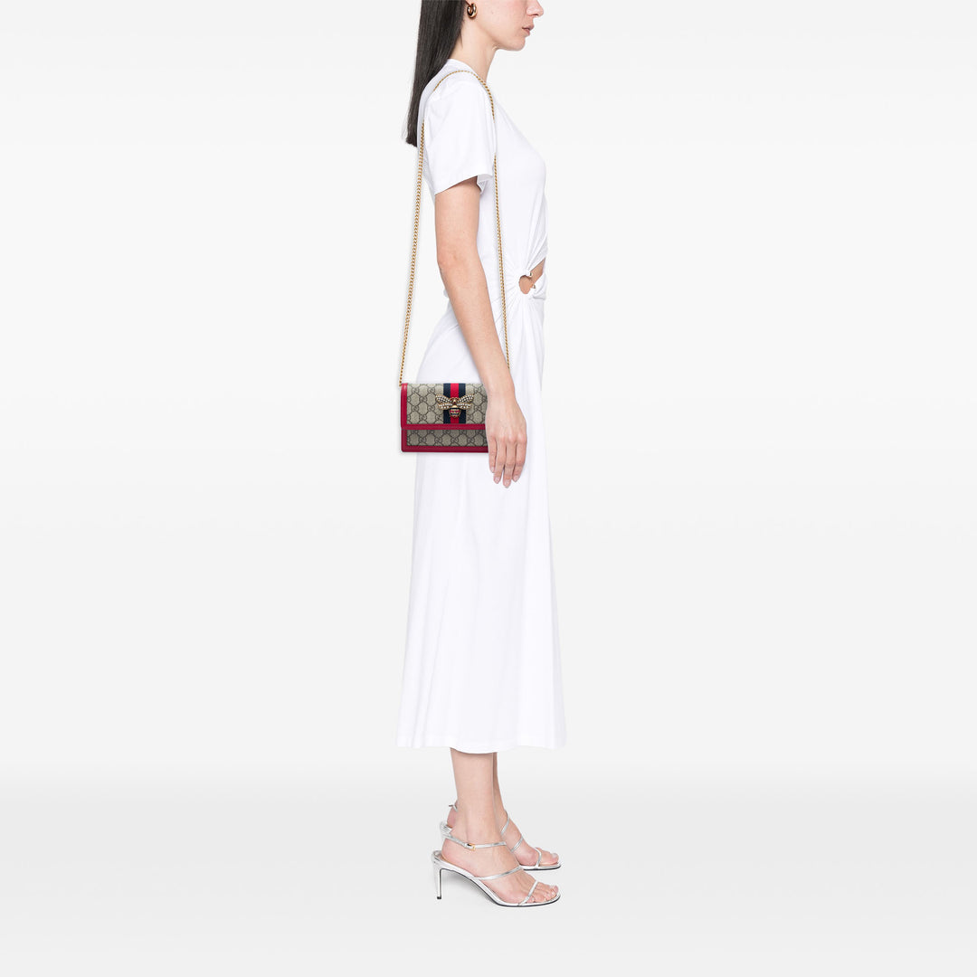 Gucci Sac bandoulière Queen Margaret Wallet on Chain GG Supreme Beige – vue 5 – GABY PARIS