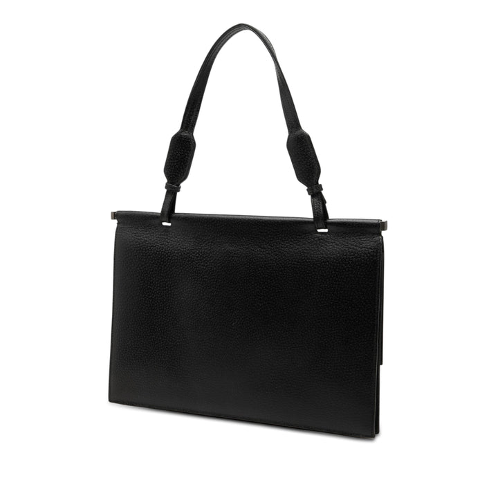 grainé sac à Cuir de veau grainé Noir