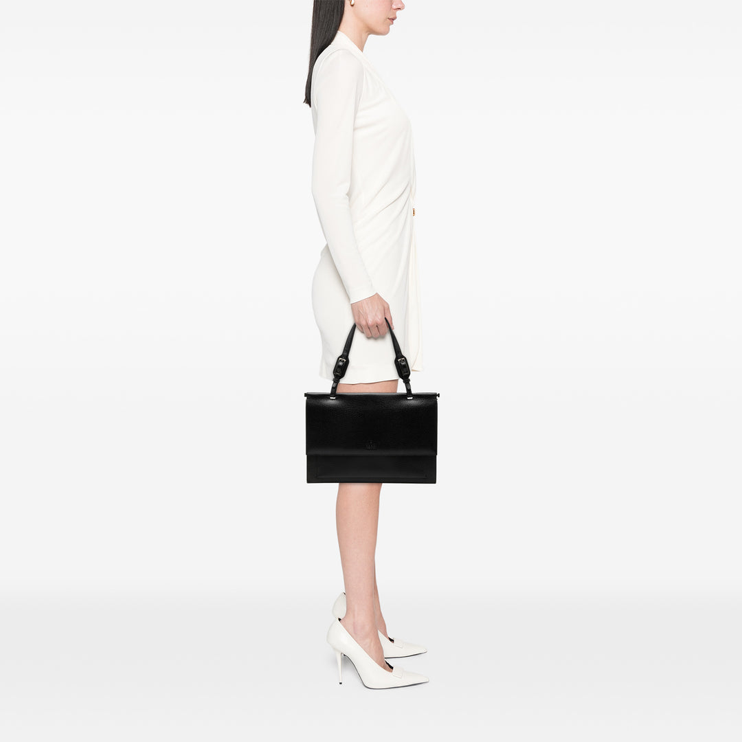 grainé sac à Cuir de veau grainé Noir