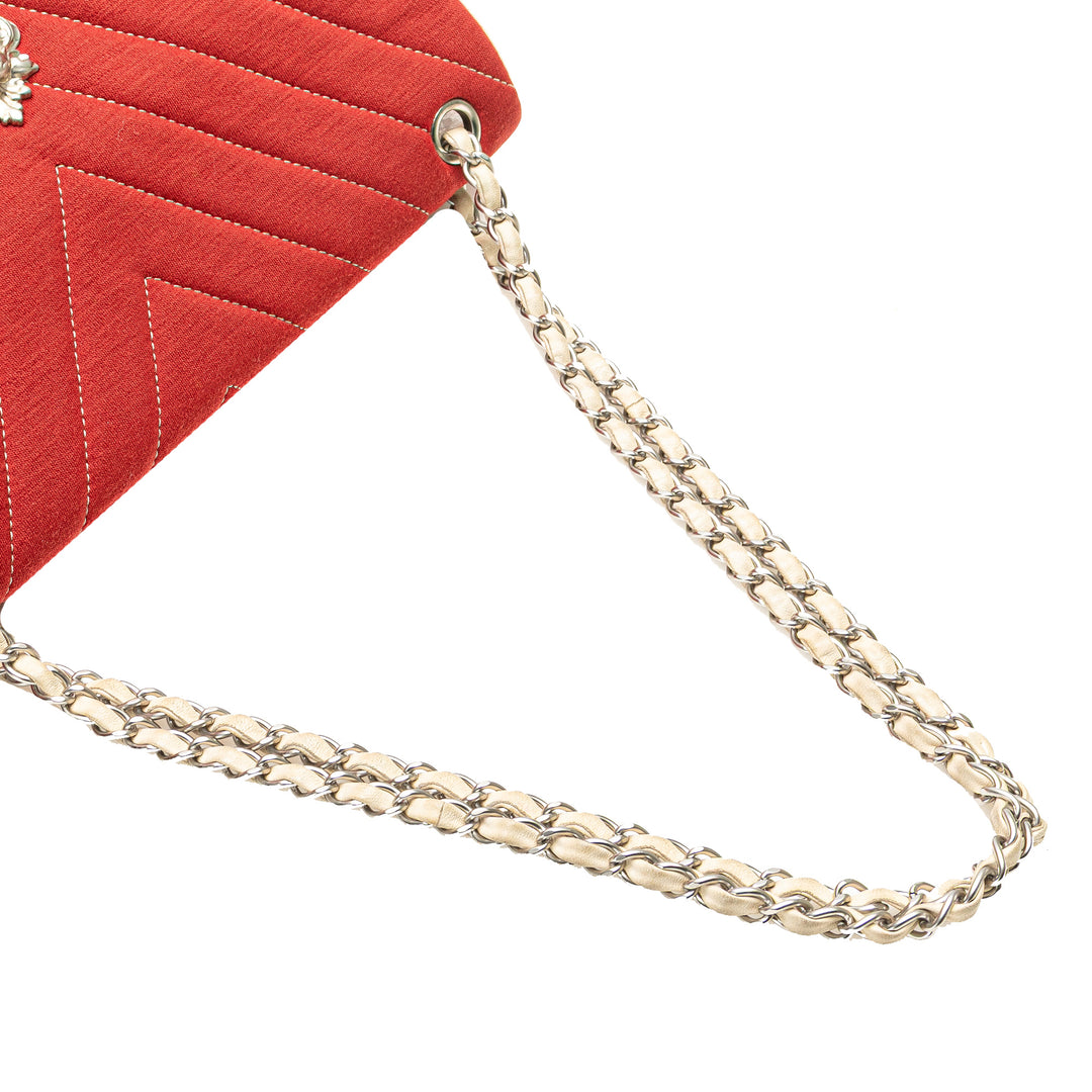 Jumbo Chevron Jersey Leo Lion Flap Red - Gaby Paris