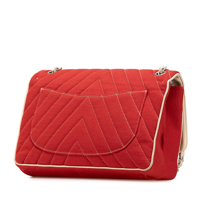 Jumbo Chevron Jersey Leo Lion Flap Red - Gaby Paris