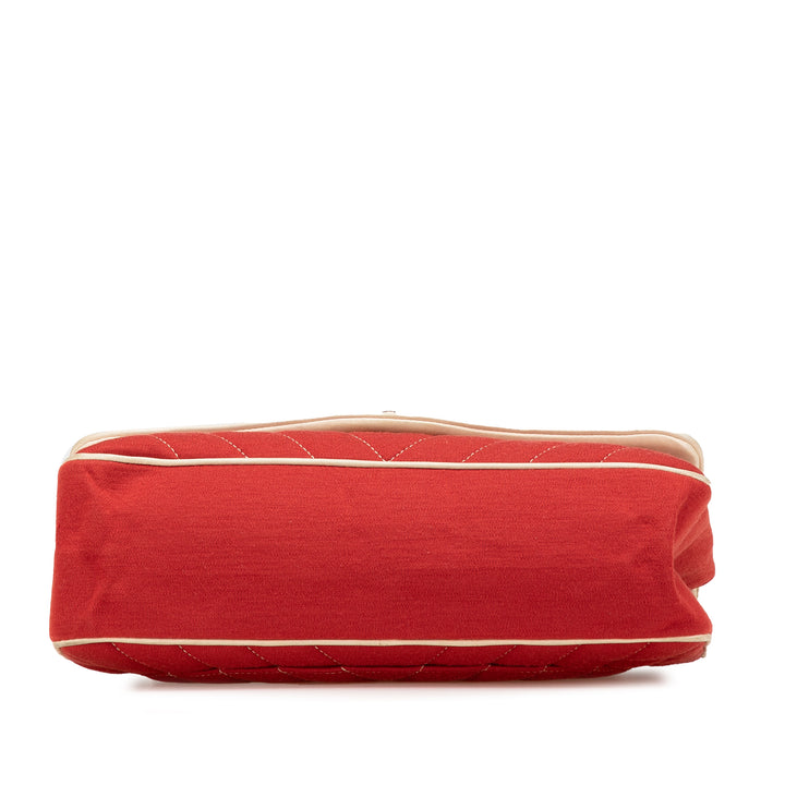 Jumbo Chevron Jersey Leo Lion Flap Red - Gaby Paris