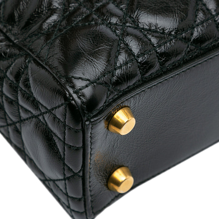 Small Crinkled Patent Cannage My ABCDior Lady Dior Black - Gaby Paris