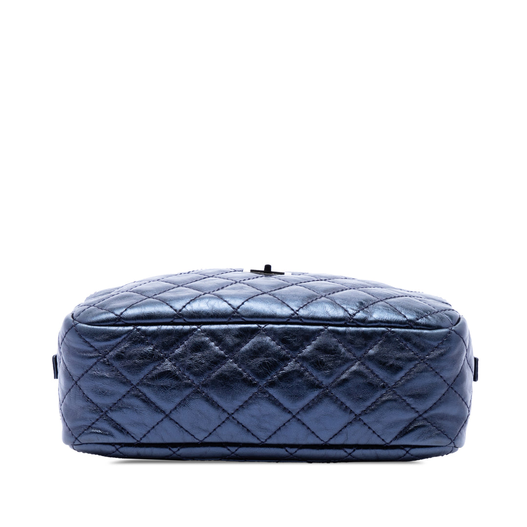 Chanel Medium Metallic Matelassé vieilli Cuir de veau Reissue Sac caméra