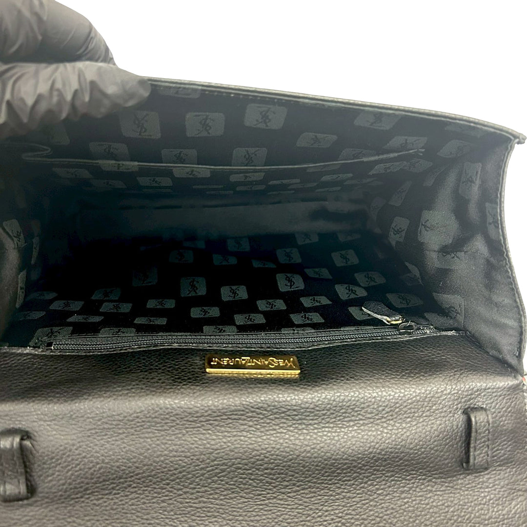 Saint Laurent Cuir Diamond Cut sac à anse supérieure