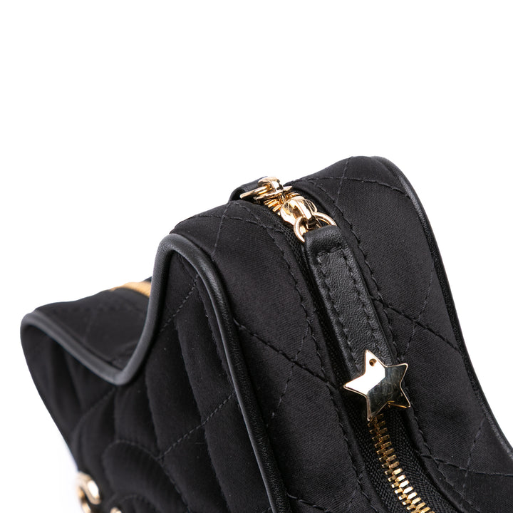 Chanel Quilted Satin Walk Of Fame Star Sac porté croisé Noir – GABY PARIS Authentique