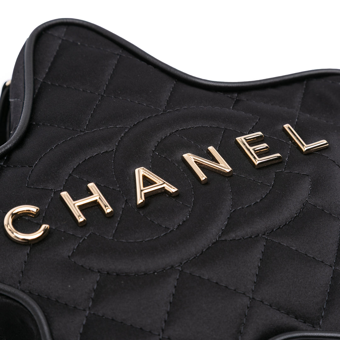 Chanel Quilted Satin Walk Of Fame Star Sac porté croisé Noir – GABY PARIS Authentique