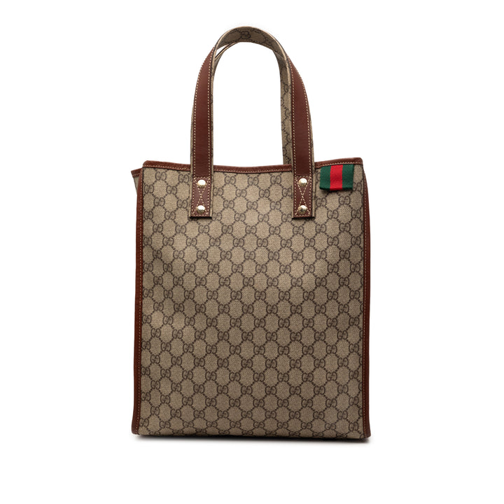 Gucci Cabas Web GG Supreme Marron – vue principale – GABY PARIS