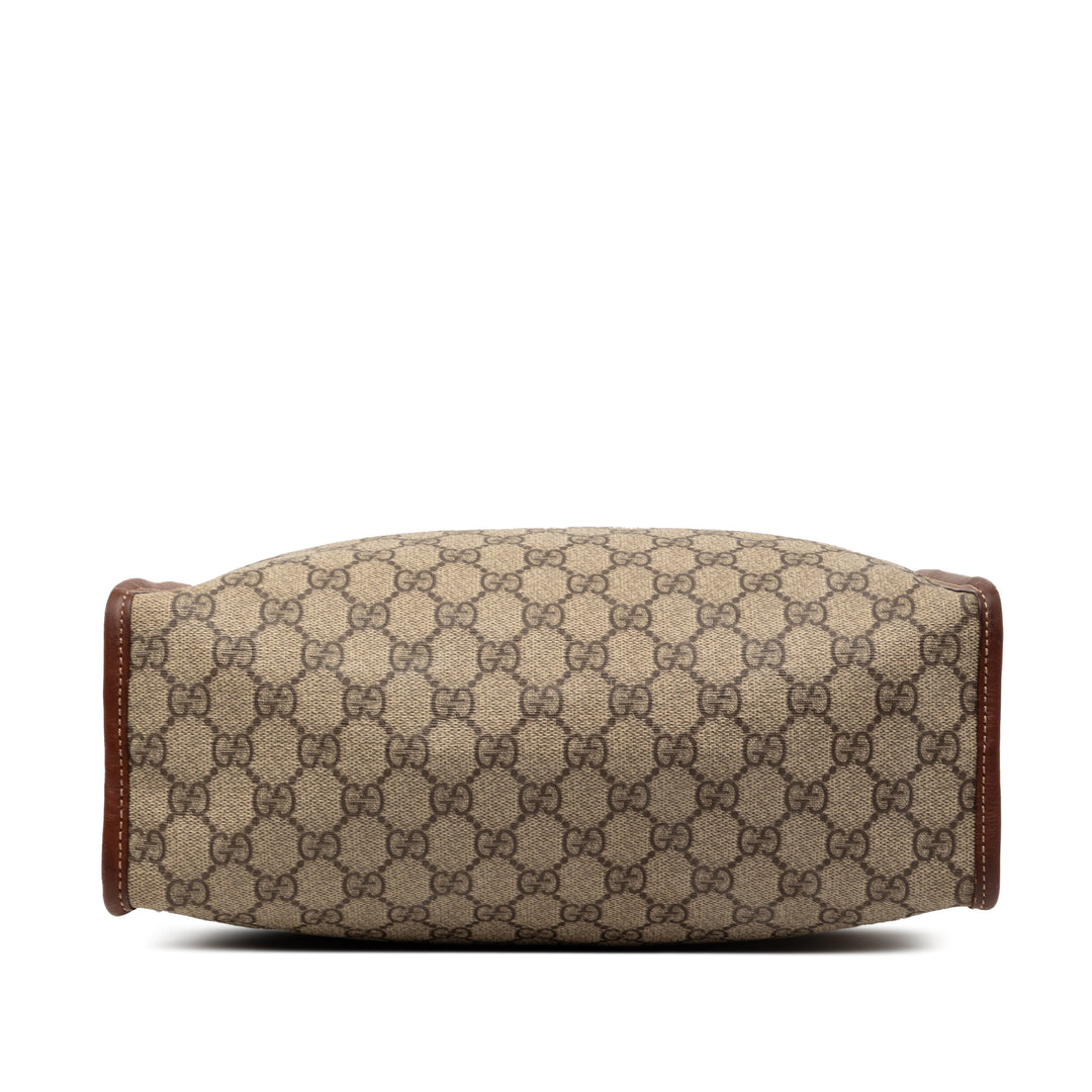 Gucci Cabas Web GG Supreme Marron – vue 3 – GABY PARIS