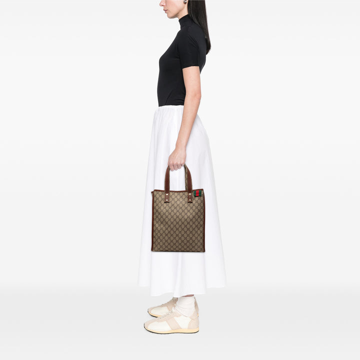 Gucci Cabas Web GG Supreme Marron – vue 7 – GABY PARIS