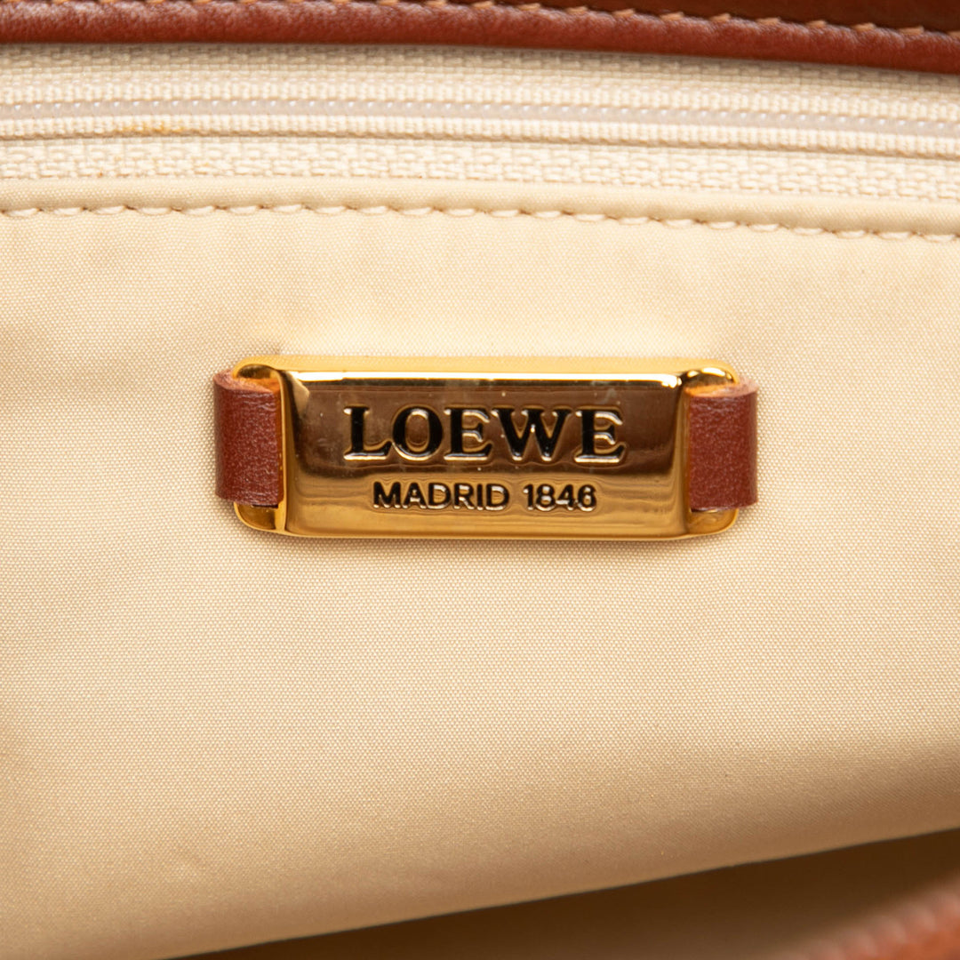 LOEWE Croc embossé Cuir à finitions Mesh Anagram Sac