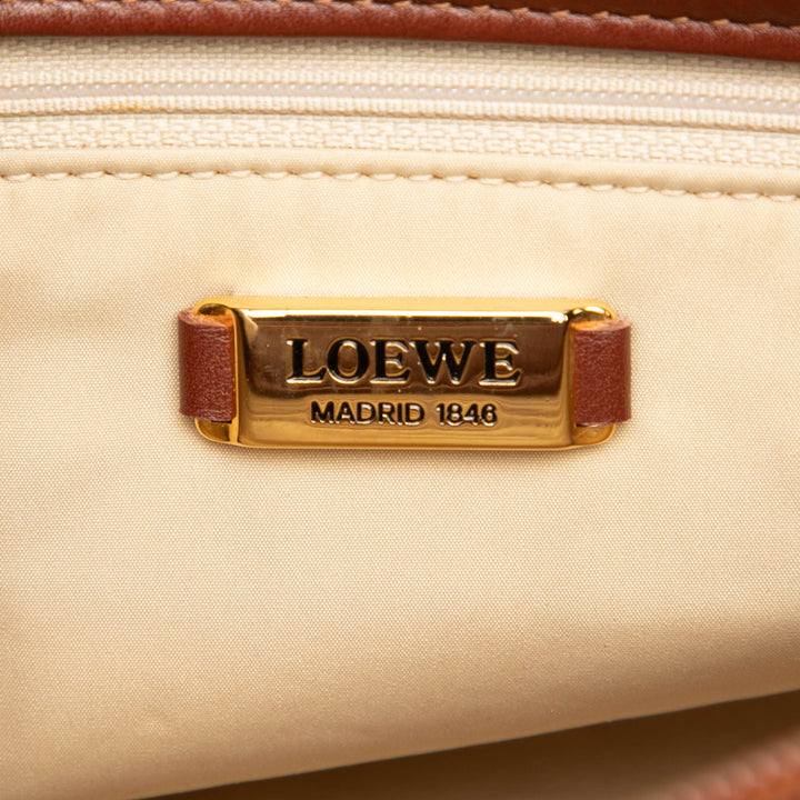 LOEWE Croc embossé Cuir à finitions Mesh Anagram Sac
